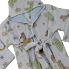 Roupão Microfibra Estampa Sortida com Capuz 543494 - Baby Nice - Minasrey